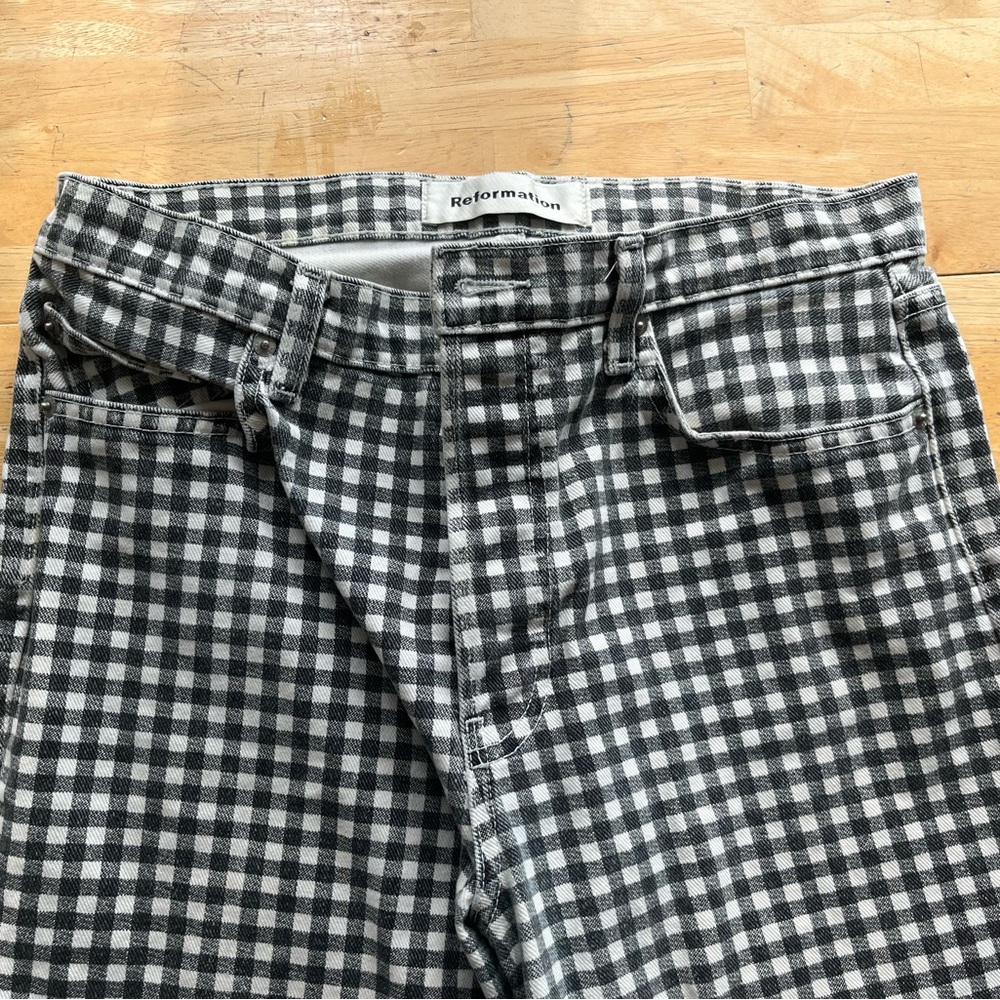 Reformation Gingham pants